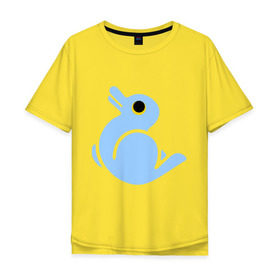 Мужская футболка хлопок Oversize с принтом Утка или заяц в Новосибирске, 100% хлопок | свободный крой, круглый ворот, “спинка” длиннее передней части | Тематика изображения на принте: восприятие | заяц | иллюзия | оптическая иллюзия | утка