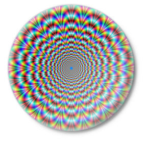 Значок с принтом Оптическая иллюзия в Новосибирске,  металл | круглая форма, металлическая застежка в виде булавки | Тематика изображения на принте: восприятие | иллюзия | оптическая иллюзия