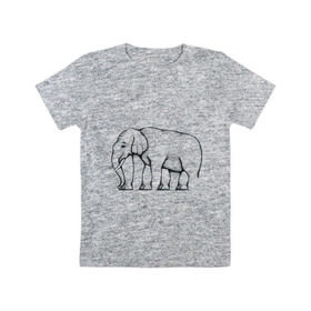 Детская футболка хлопок с принтом Сколько ног у слона в Новосибирске, 100% хлопок | круглый вырез горловины, полуприлегающий силуэт, длина до линии бедер | слон