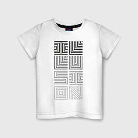 Детская футболка хлопок с принтом Illusion grey в Новосибирске, 100% хлопок | круглый вырез горловины, полуприлегающий силуэт, длина до линии бедер | восприятие | иллюзии | мозг | обман зрения | оптическая | цвет