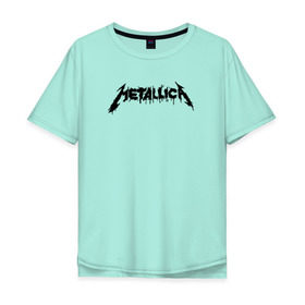 Мужская футболка хлопок Oversize с принтом Metallica painted logo в Новосибирске, 100% хлопок | свободный крой, круглый ворот, “спинка” длиннее передней части | Тематика изображения на принте: металлика