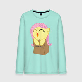 Мужской лонгслив хлопок с принтом Cute Fluttershy в Новосибирске, 100% хлопок |  | Тематика изображения на принте: fluttershy | пони | сваг | флаттершай в пакетике.поняш