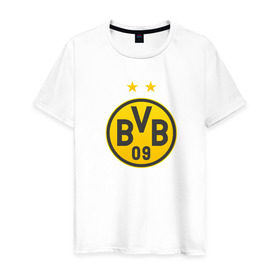 Мужская футболка хлопок с принтом Borussia Dortmund в Новосибирске, 100% хлопок | прямой крой, круглый вырез горловины, длина до линии бедер, слегка спущенное плечо. | bvb borussia mr marcoreus dortmund borussiado