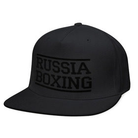 Кепка снепбек с прямым козырьком с принтом Russia boxing в Новосибирске, хлопок 100% |  | boxing | russia boxing | бокс | россия | спорт