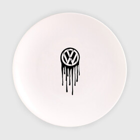 Тарелка с принтом Volkswagen в Новосибирске, фарфор | диаметр - 210 мм
диаметр для нанесения принта - 120 мм | logo | volkswagen | логотип | фольцваген