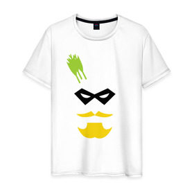 Мужская футболка хлопок с принтом Зеленая Стрела в Новосибирске, 100% хлопок | прямой крой, круглый вырез горловины, длина до линии бедер, слегка спущенное плечо. | зеленая стрелазеленая стрела green arrow