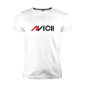 Мужская футболка премиум с принтом Avicii в Новосибирске, 92% хлопок, 8% лайкра | приталенный силуэт, круглый вырез ворота, длина до линии бедра, короткий рукав | Тематика изображения на принте: avici dj (house) house | avicii | авичи