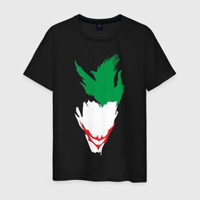 Мужская футболка хлопок с принтом Joker в Новосибирске, 100% хлопок | прямой крой, круглый вырез горловины, длина до линии бедер, слегка спущенное плечо. | Тематика изображения на принте: joker | джокер