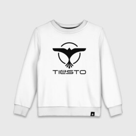 Детский свитшот хлопок с принтом Tiesto в Новосибирске, 100% хлопок | круглый вырез горловины, эластичные манжеты, пояс и воротник | Тематика изображения на принте: club life | dj | house | tieso