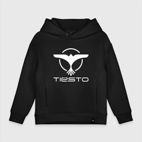 Детское худи Oversize хлопок с принтом Tiesto в Новосибирске, френч-терри — 70% хлопок, 30% полиэстер. Мягкий теплый начес внутри —100% хлопок | боковые карманы, эластичные манжеты и нижняя кромка, капюшон на магнитной кнопке | Тематика изображения на принте: club life | house | tieso | tiesto (dj)   на темные основыdj