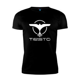 Мужская футболка премиум с принтом Tiesto в Новосибирске, 92% хлопок, 8% лайкра | приталенный силуэт, круглый вырез ворота, длина до линии бедра, короткий рукав | club life | house | tieso | tiesto (dj)   на темные основыdj