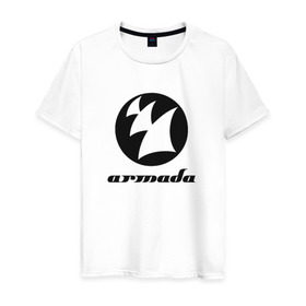 Мужская футболка хлопок с принтом Armada Music в Новосибирске, 100% хлопок | прямой крой, круглый вырез горловины, длина до линии бедер, слегка спущенное плечо. | armada | armada music labelarmada music | trance