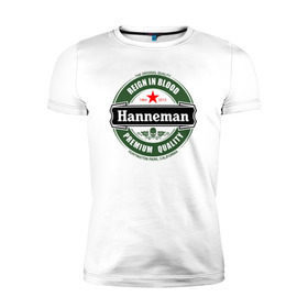 Мужская футболка премиум с принтом Hanneman в Новосибирске, 92% хлопок, 8% лайкра | приталенный силуэт, круглый вырез ворота, длина до линии бедра, короткий рукав | hannemanhanneman | slayer