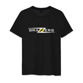 Мужская футболка хлопок с принтом Big Brazzers в Новосибирске, 100% хлопок | прямой крой, круглый вырез горловины, длина до линии бедер, слегка спущенное плечо. | Тематика изображения на принте: brazzers