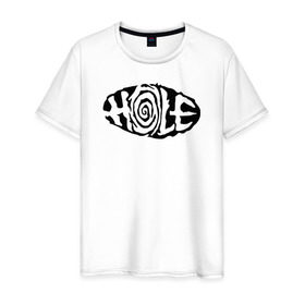 Мужская футболка хлопок с принтом Hole в Новосибирске, 100% хлопок | прямой крой, круглый вырез горловины, длина до линии бедер, слегка спущенное плечо. | hole | kurt | nirvana | курт кобейн | нирвана