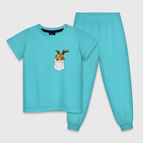 Детская пижама хлопок с принтом Springtrap в кармане FNAF в Новосибирске, 100% хлопок |  брюки и футболка прямого кроя, без карманов, на брюках мягкая резинка на поясе и по низу штанин
 | Тематика изображения на принте: fnaf | springtrap | карман | фнаф