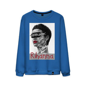 Мужской свитшот хлопок с принтом Rihanna в Новосибирске, 100% хлопок |  | badgirl | diamond | rihanna | riri | rnb | umbrella | риана | рианна