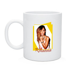 Кружка с принтом Rihanna в Новосибирске, керамика | объем — 330 мл, диаметр — 80 мм. Принт наносится на бока кружки, можно сделать два разных изображения | badgirl | rihanna | riri | риана | рианна | рнб