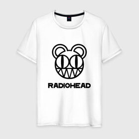 Мужская футболка хлопок с принтом Radiohead в Новосибирске, 100% хлопок | прямой крой, круглый вырез горловины, длина до линии бедер, слегка спущенное плечо. | creep | emi | radiohead | rok