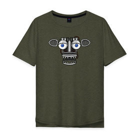 Мужская футболка хлопок Oversize с принтом Endoskeleton FNAF в Новосибирске, 100% хлопок | свободный крой, круглый ворот, “спинка” длиннее передней части | endoskeleton | fnaf | фнаф