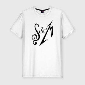 Мужская футболка премиум с принтом Metallica: S&M в Новосибирске, 92% хлопок, 8% лайкра | приталенный силуэт, круглый вырез ворота, длина до линии бедра, короткий рукав | металлика