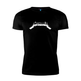 Мужская футболка премиум с принтом Логотип Metallica (old) в Новосибирске, 92% хлопок, 8% лайкра | приталенный силуэт, круглый вырез ворота, длина до линии бедра, короткий рукав | металлика