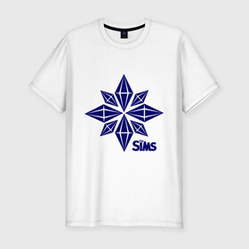 Мужская футболка премиум с принтом Sims узор в Новосибирске, 92% хлопок, 8% лайкра | приталенный силуэт, круглый вырез ворота, длина до линии бедра, короткий рукав | sims | игра симс | симс | симс 4