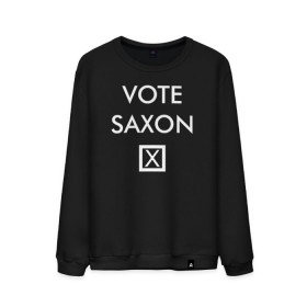 Мужской свитшот хлопок с принтом Vote Saxon в Новосибирске, 100% хлопок |  | vote saxon doctor who доктор кто саксон голос