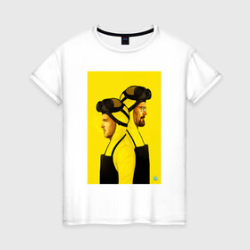 Женская футболка хлопок с принтом Breaking Bad в Новосибирске, 100% хлопок | прямой крой, круглый вырез горловины, длина до линии бедер, слегка спущенное плечо | 