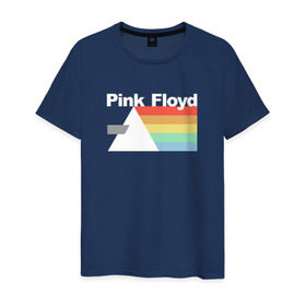 Мужская футболка хлопок с принтом Pink Floyd в Новосибирске, 100% хлопок | прямой крой, круглый вырез горловины, длина до линии бедер, слегка спущенное плечо. | pank | rok | пинк флойд)