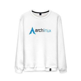 Мужской свитшот хлопок с принтом Arch Linux в Новосибирске, 100% хлопок |  | linux | баш | линукс | ос