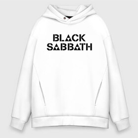 Мужское худи Oversize хлопок с принтом Black Sabbath в Новосибирске, френч-терри — 70% хлопок, 30% полиэстер. Мягкий теплый начес внутри —100% хлопок | боковые карманы, эластичные манжеты и нижняя кромка, капюшон на магнитной кнопке | black sabbath