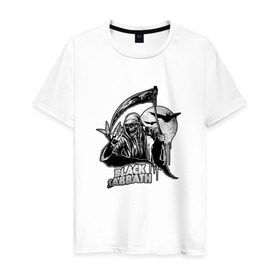 Мужская футболка хлопок с принтом Black Sabbath в Новосибирске, 100% хлопок | прямой крой, круглый вырез горловины, длина до линии бедер, слегка спущенное плечо. | black sabbath