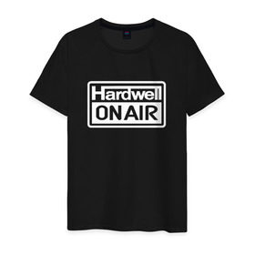 Мужская футболка хлопок с принтом Hardwell on air в Новосибирске, 100% хлопок | прямой крой, круглый вырез горловины, длина до линии бедер, слегка спущенное плечо. | dj | hardwell | hardwell on air | house | хардвелл