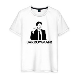 Мужская футболка хлопок с принтом Doctor who: Barrowman! в Новосибирске, 100% хлопок | прямой крой, круглый вырез горловины, длина до линии бедер, слегка спущенное плечо. | doctor who: barrowman доктор кто десятый тен