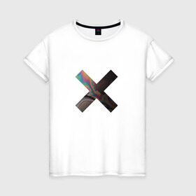 Женская футболка хлопок с принтом логотип the xx в Новосибирске, 100% хлопок | прямой крой, круглый вырез горловины, длина до линии бедер, слегка спущенное плечо | @