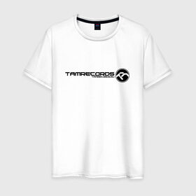 Мужская футболка хлопок с принтом TAMRECORDS в Новосибирске, 100% хлопок | прямой крой, круглый вырез горловины, длина до линии бедер, слегка спущенное плечо. | dnb | neurofunk | tamrecords | нейропанк