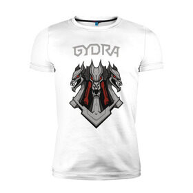 Мужская футболка премиум с принтом Gydra в Новосибирске, 92% хлопок, 8% лайкра | приталенный силуэт, круглый вырез ворота, длина до линии бедра, короткий рукав | Тематика изображения на принте: bes | neurofunk | neuropunk | tamrecords
