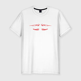 Мужская футболка премиум с принтом Neuropunk RED в Новосибирске, 92% хлопок, 8% лайкра | приталенный силуэт, круглый вырез ворота, длина до линии бедра, короткий рукав | Тематика изображения на принте: dnb | neurofunk | neuropunk | neuropunk   это подкаст и серия вечеринок от лейбла tamrecords.tamrecords | нейропанк
