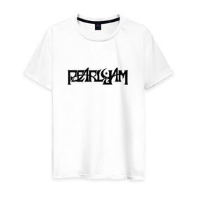 Мужская футболка хлопок с принтом Pearl Jam в Новосибирске, 100% хлопок | прямой крой, круглый вырез горловины, длина до линии бедер, слегка спущенное плечо. | grunge | pearl jampearl jam | rock | грандж | рок
