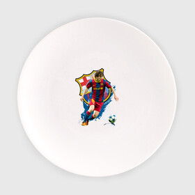 Тарелка с принтом Messi в Новосибирске, фарфор | диаметр - 210 мм
диаметр для нанесения принта - 120 мм | месси