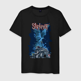 Мужская футболка хлопок с принтом Slipknot в Новосибирске, 100% хлопок | прямой крой, круглый вырез горловины, длина до линии бедер, слегка спущенное плечо. | 