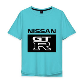 Мужская футболка хлопок Oversize с принтом Nissan gtr в Новосибирске, 100% хлопок | свободный крой, круглый ворот, “спинка” длиннее передней части | gtr | nissan | авто | гтр | нисан