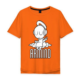 Мужская футболка хлопок Oversize с принтом Armind в Новосибирске, 100% хлопок | свободный крой, круглый ворот, “спинка” длиннее передней части | armin van buuren | armind | asot | trance