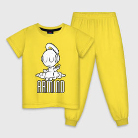 Детская пижама хлопок с принтом Armind в Новосибирске, 100% хлопок |  брюки и футболка прямого кроя, без карманов, на брюках мягкая резинка на поясе и по низу штанин
 | armin van buuren | armind | asot | trance