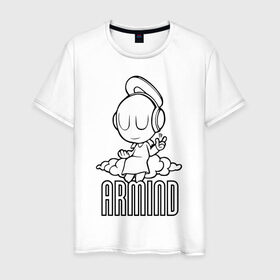 Мужская футболка хлопок с принтом Armind в Новосибирске, 100% хлопок | прямой крой, круглый вырез горловины, длина до линии бедер, слегка спущенное плечо. | armin van buuren | armind | asot | trance