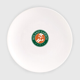 Тарелка с принтом Roland Garros в Новосибирске, фарфор | диаметр - 210 мм
диаметр для нанесения принта - 120 мм | paristennis | roland garros
