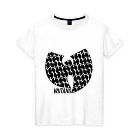 Женская футболка хлопок с принтом Wu tang clan в Новосибирске, 100% хлопок | прямой крой, круглый вырез горловины, длина до линии бедер, слегка спущенное плечо | clan | hip hop | rza | wu tang | wutang | ву танг | вутанг | рэп