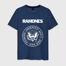 Мужская футболка хлопок с принтом Ramones в Новосибирске, 100% хлопок | прямой крой, круглый вырез горловины, длина до линии бедер, слегка спущенное плечо. | joey ramone | punk | ramones | панк | рамонес