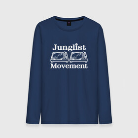 Мужской лонгслив хлопок с принтом Junglist Movement в Новосибирске, 100% хлопок |  | jungle | junglist | junglist movement   одежда для трушных джанглистов | movement | уважающих корни днб.dnb